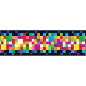 TREND enterprises, Inc. Pixels Bolder Borders; 11 Multicolor cardstock Decorative Strips for classrooms, Game Rooms, Crafts, and More; 2.75" x 39" Long, 35-3/4 feet in Package