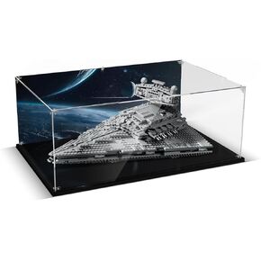 Acrylic Display Case for Lego Star Wars Imperial Star Destroyer Buildable Starship Set,Display Box for Lego 75394, Star Wars Fan Gift for Boys, Girls (Box Only, Model Not Included)