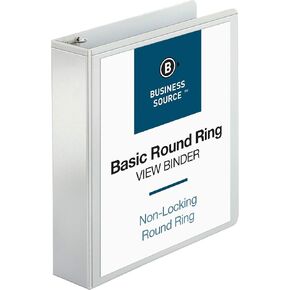 Business Source 2" Round-Ring View Binder