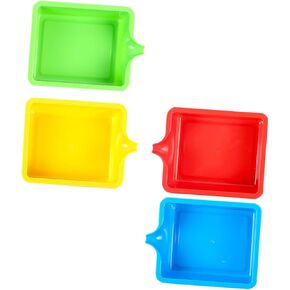 ARTIBETTER 4Pcs Pointy Tip Painting Trays Lightweight Plastic Mixing Plates for Artists Safe for Stackable Design for Easy Use and Cleanup for Mixing Oil Paint and Pigments