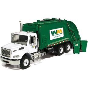 First Gear 1/34 Scale Diecast Collectible Waste Management Freightliner M2 with McNeilus Rear Load Refuse Truck with Trash Carts (#10-3287T)