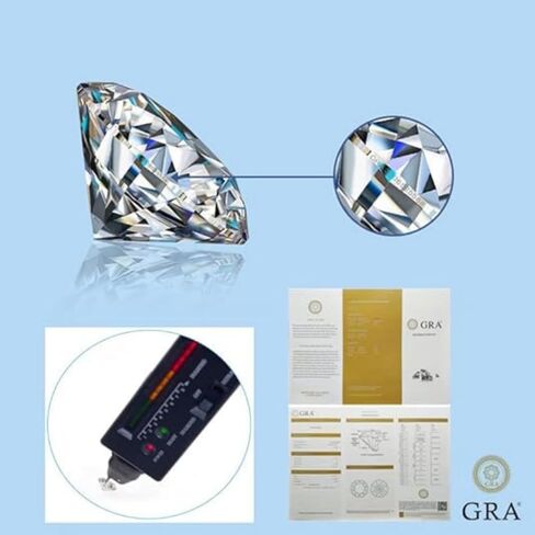 Moissanite real d ملون عديمة اللون moissanite الحجر الحجر VVS1 الوضوح ، المجوهرات النساء مويسانيت لصنع المجوهرات لأقراط الدائري قلادة DIY المجوهرات المجوهرات صنع المجوهرات in Saudi Arabia
