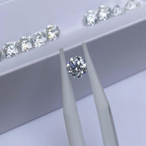 Moissanite real d ملون عديمة اللون moissanite الحجر الحجر VVS1 الوضوح ، المجوهرات النساء مويسانيت لصنع المجوهرات لأقراط الدائري قلادة DIY المجوهرات المجوهرات صنع المجوهرات in Saudi Arabia