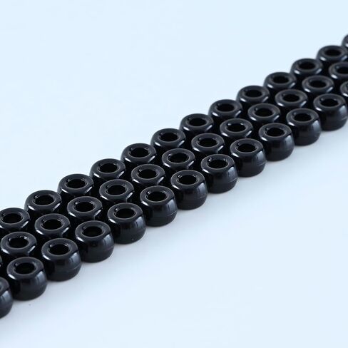 lelulim™ 1000 PC Pony Beads Opaque White 3IN / 9mm Diameter. (White) in Kuwait