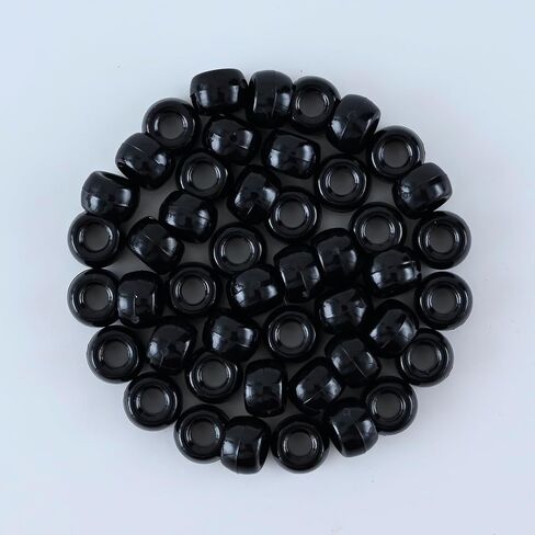 lelulim™ 1000 PC Pony Beads Opaque White 3IN / 9mm Diameter. (White) in Kuwait