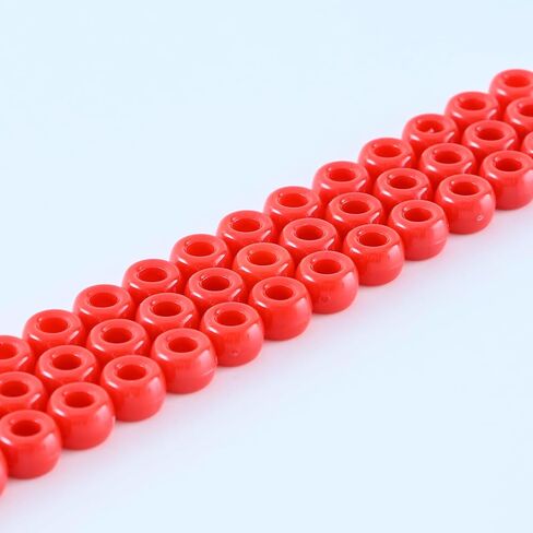 lelulim™ 1000 PC Pony Beads Opaque White 3IN / 9mm Diameter. (White) in Kuwait