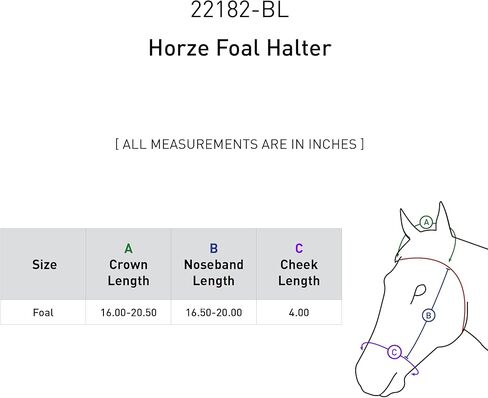 HORZE Adjustable Horse Halter for Foals, Colts, Fillies, Miniature Horses in Kuwait