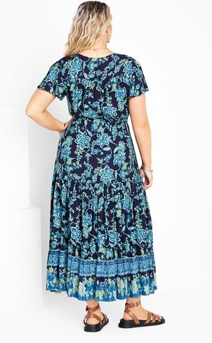 Avenue Women's Plus Size Dress Sandy Midi in Saudi Arabia
