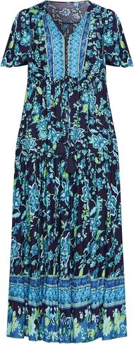 Avenue Women's Plus Size Dress Sandy Midi in Saudi Arabia