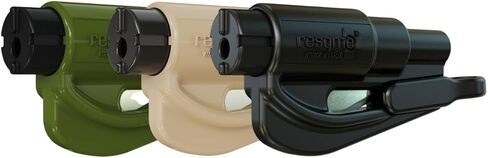 Resqme Family Pack of 3, The Original Emergency Keychain Car Escape Tool, 2-in-1 Seatbelt Cutter and Window Breaker, Made in USA, Orange, Safety Yellow, Pink in Kuwait