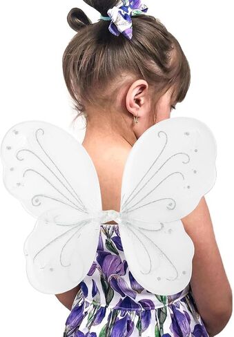 Fairy Girls Wings for Girls, Sparkle Angel Wings Butterfly Girl Wing for Birhday Party Halloween Costume Dress Up in Saudi Arabia