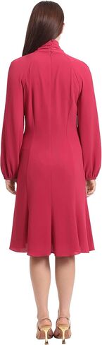 Maggy London Women's Tie Neck Bubble Crepe Fit and Flare Dress in Saudi Arabia