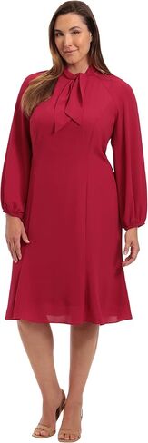 Maggy London Women's Tie Neck Bubble Crepe Fit and Flare Dress in Saudi Arabia