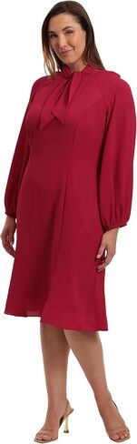 Maggy London Women's Tie Neck Bubble Crepe Fit and Flare Dress in Saudi Arabia
