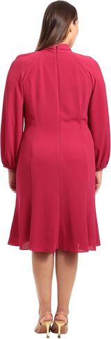 Maggy London Women's Tie Neck Bubble Crepe Fit and Flare Dress in Saudi Arabia