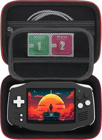 حالة حمل شاقة لـ RG34XX Retro Game Game Console ، حامل تخزين سفر للألعاب الرجعية مع حقيبة شبكية لبطاقة SD ، كابل شحن USB ، دليل المستخدم ، الأسود in Kuwait