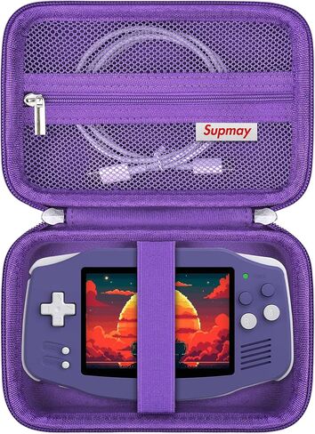 حالة حمل شاقة لـ RG34XX Retro Game Game Console ، حامل تخزين سفر للألعاب الرجعية مع حقيبة شبكية لبطاقة SD ، كابل شحن USB ، دليل المستخدم ، الأسود in Kuwait