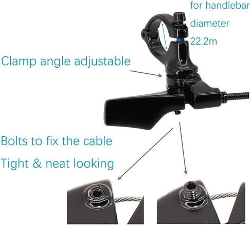 DJC Dropper Seatpost Switch Lever Trigger with Cable and Hose for 22.2mm Handlebar Satori Sorata Southpaw 1x in Saudi Arabia