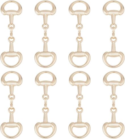 SUPERFINDINGS Double D-Rings Snaffle Bit Buckles Equestrian Jewelry Making for Necklaces Bracelets Foldable Connecting Clasp in Saudi Arabia