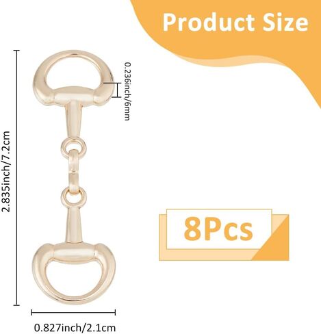 SUPERFINDINGS Double D-Rings Snaffle Bit Buckles Equestrian Jewelry Making for Necklaces Bracelets Foldable Connecting Clasp in Saudi Arabia