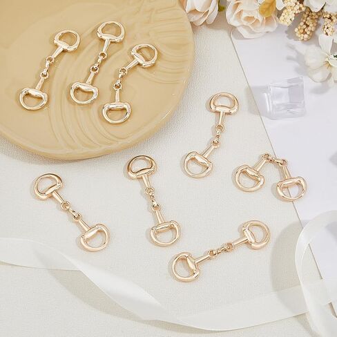 SUPERFINDINGS Double D-Rings Snaffle Bit Buckles Equestrian Jewelry Making for Necklaces Bracelets Foldable Connecting Clasp in Saudi Arabia