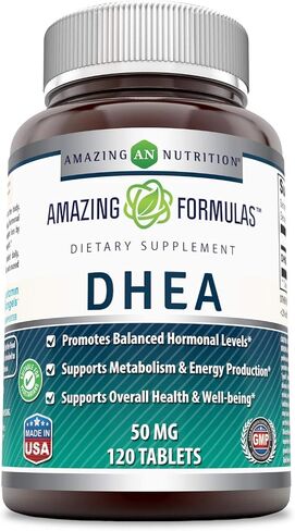 صيغ مذهلة DHEA 100 مجم لكل جرعة، 120 قرصًا مكملاً | غير معدلة وراثيًا | خالي من الغلوتين | صنع في الولايات المتحدة الأمريكية in Saudi Arabia
