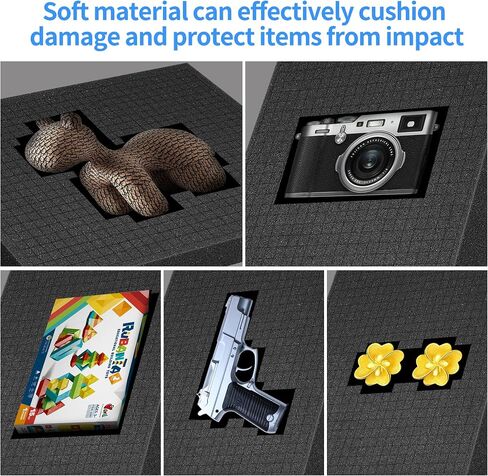 2PCS Pick and Pluck Foam 15.7 x 11.8 x 0.98in, High Density PU Customizable Foam Insert, Pick Apart Foam Insert, Pre Cubed Foam Sheet for Toolbox, Craft, Game Box in Kuwait