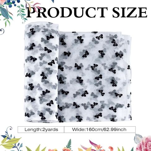 3 Yards Black Nylon Lace Fabric Flower Pattern Lace Trim 59 Inches Wide Floral Pattern Ribbon French Sewing Fabrics for DIY Crafts Wedding Party Sewing Dresses Home Decoration in Kuwait