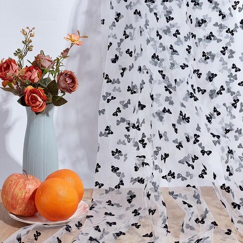 3 Yards Black Nylon Lace Fabric Flower Pattern Lace Trim 59 Inches Wide Floral Pattern Ribbon French Sewing Fabrics for DIY Crafts Wedding Party Sewing Dresses Home Decoration in Kuwait