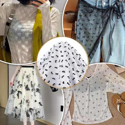 3 Yards Black Nylon Lace Fabric Flower Pattern Lace Trim 59 Inches Wide Floral Pattern Ribbon French Sewing Fabrics for DIY Crafts Wedding Party Sewing Dresses Home Decoration in Kuwait