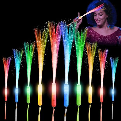 28 PCS Sparkler Firework Sticks Glow Fiber Optic Wands ، LED LED Flashing Sticks Light Up Tuy Covels ، Glow in the Dark Party Tavis in Saudi Arabia