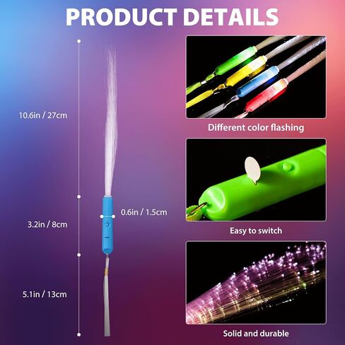 28 PCS Sparkler Firework Sticks Glow Fiber Optic Wands ، LED LED Flashing Sticks Light Up Tuy Covels ، Glow in the Dark Party Tavis in Saudi Arabia