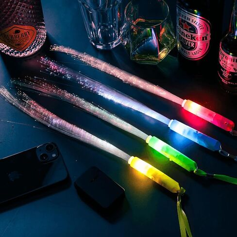 28 PCS Sparkler Firework Sticks Glow Fiber Optic Wands ، LED LED Flashing Sticks Light Up Tuy Covels ، Glow in the Dark Party Tavis in Saudi Arabia