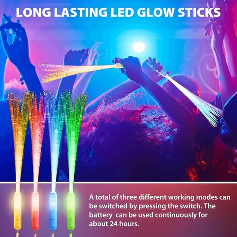28 PCS Sparkler Firework Sticks Glow Fiber Optic Wands ، LED LED Flashing Sticks Light Up Tuy Covels ، Glow in the Dark Party Tavis in Saudi Arabia