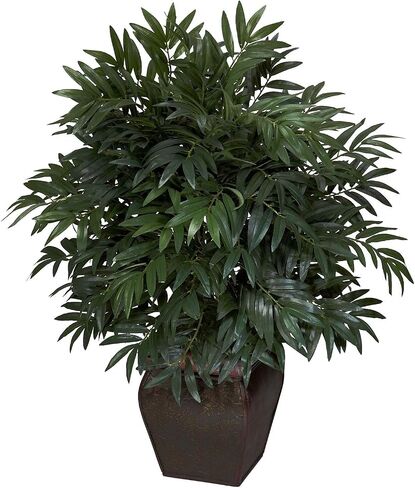 Nearly Natural 6717 Mini Bamboo Palm with Decorative Vase, Green 49.5 x 9 x 9 in Saudi Arabia