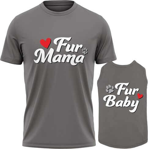 Dog and Owner Matching Clothes - Adorable Fur Mama Fur Baby Dog Matching Outfits with Owners - Soft Pet Clothes in Saudi Arabia