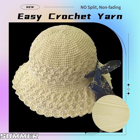 طقم الكروشيه Shenjill للمبتدئين مع خيوط الكروشيه ياسمينز الصياد القبعة الكروشيه المبتدئين للبالغين مجموعات خيوط مبتدئة سهلة للكروشيه تعليمات سهلة المتابعة (حليب أبيض) in Kuwait