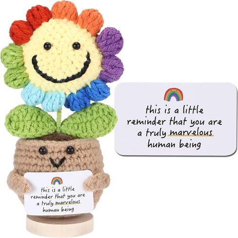 فريق Sea Team المصنوع يدويًا Doll Cactus Crochet مع بطاقة الدعم العاطفي ، نبات محبط محبط ، زخرفة عيد الميلاد ، هدية تقدير لزميل العمل ، صديق ، Bestie ، المعلم in Saudi Arabia