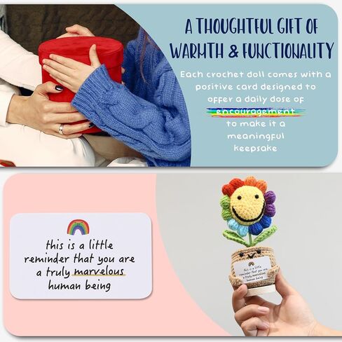 فريق Sea Team المصنوع يدويًا Doll Cactus Crochet مع بطاقة الدعم العاطفي ، نبات محبط محبط ، زخرفة عيد الميلاد ، هدية تقدير لزميل العمل ، صديق ، Bestie ، المعلم in Saudi Arabia