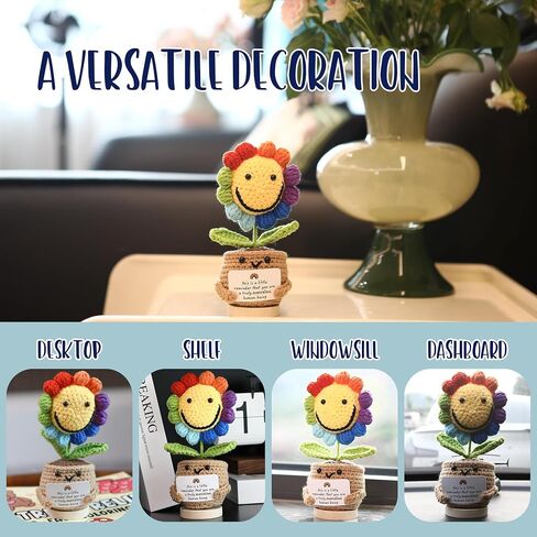 فريق Sea Team المصنوع يدويًا Doll Cactus Crochet مع بطاقة الدعم العاطفي ، نبات محبط محبط ، زخرفة عيد الميلاد ، هدية تقدير لزميل العمل ، صديق ، Bestie ، المعلم in Saudi Arabia