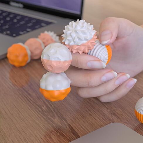Magnetic Sensory Fidget Balls for Adults & Teens – 8PCS Silicone Textured Quiet Desk Toys for Anxiety Relief, Stress Relief Fidget Balls for Office, ADHD Focus Tools, Gifts for Coworkers or Friends in Kuwait