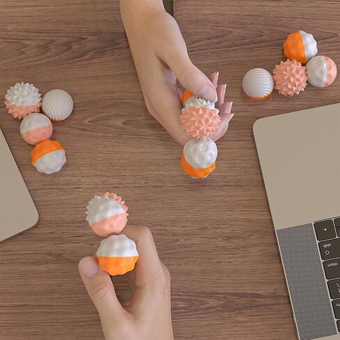 Magnetic Sensory Fidget Balls for Adults & Teens – 8PCS Silicone Textured Quiet Desk Toys for Anxiety Relief, Stress Relief Fidget Balls for Office, ADHD Focus Tools, Gifts for Coworkers or Friends in Kuwait