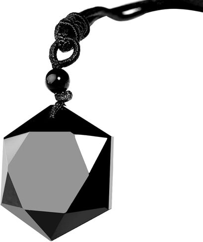 حجر السج، قلادة سبج سوداء للرجال قلادة كريستال من الحجر الطبيعي السداسي لحماية قلادة السداسية للنساء in Kuwait