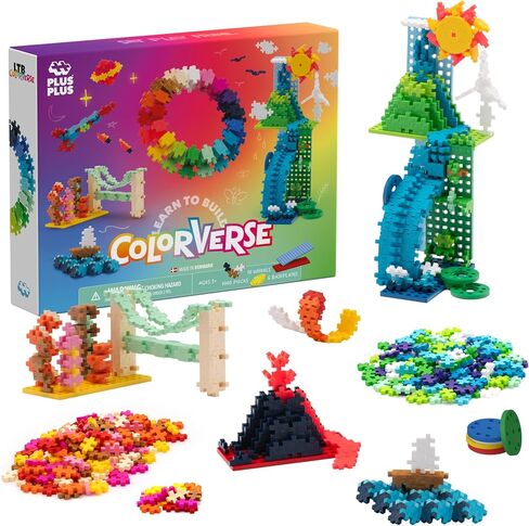 Plus Plus Learn to Build Colorverse Super Set, 3D Building Block Kit, Creative Stem Construction Toy for Kids, 1000 Mini Interlocking Pieces in Saudi Arabia