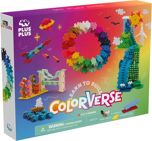 Plus Plus Learn to Build Colorverse Super Set, 3D Building Block Kit, Creative Stem Construction Toy for Kids, 1000 Mini Interlocking Pieces in Saudi Arabia