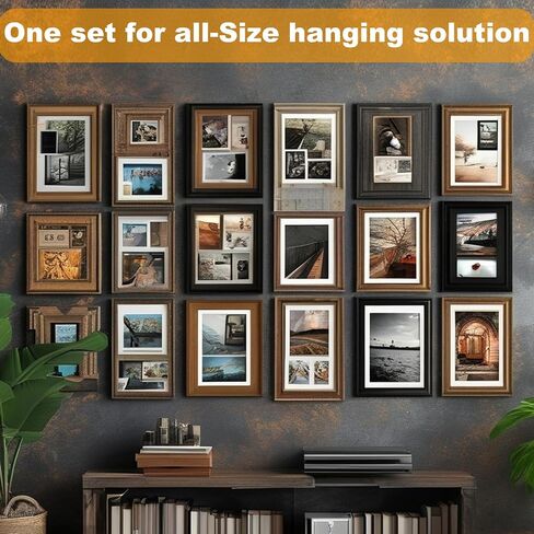 Gold Picture Hanging Nails Kit 650 Pcs - 4 Sizes Premium Galvanized Steel Wall Nails with Storage Box for Frames, Photos, Artworks in Saudi Arabia