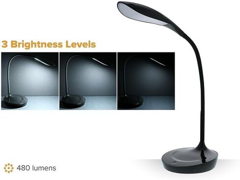 Bostitch Office KT-VLED1502-BLUE Gooseneck LED Desk Lamp with USB Charging Port, Dimmable, Navy Blue in Saudi Arabia
