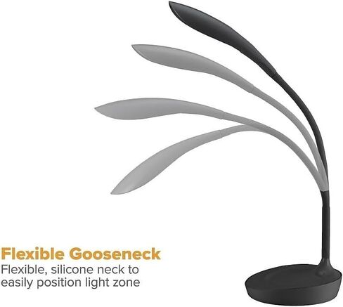 Bostitch Office KT-VLED1502-BLUE Gooseneck LED Desk Lamp with USB Charging Port, Dimmable, Navy Blue in Saudi Arabia