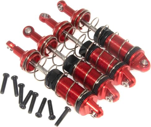 Shock Absorber Compatible with 1/16 MJX Hyper Go Upgrade 16207 16208 16209 16210 H16 H16BM H16GT H16DR RC Car Metal Front Rear Damper Part 4Pcs(Gold) in Saudi Arabia