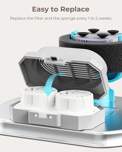 Official 12-Pack Replacement Filters with Pre-Filter Sponges for 108oz/3.2L Automatic Stainless Steel Pet Water Fountain in Kuwait